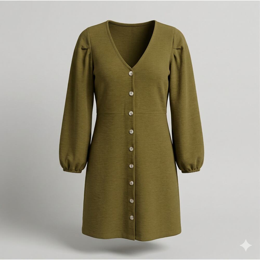 Madewell Women's S‎ Tailored Career Office Staple Balloon Sleeve Mini Dress